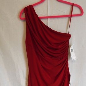 Ralph Lauren Red One Shoulder Dress